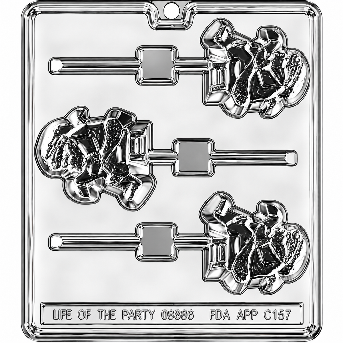 Santa with Christmas List Chocolate Lollipop Mold