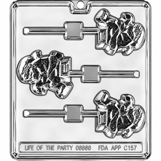 Santa with Christmas List Chocolate Lollipop Mold