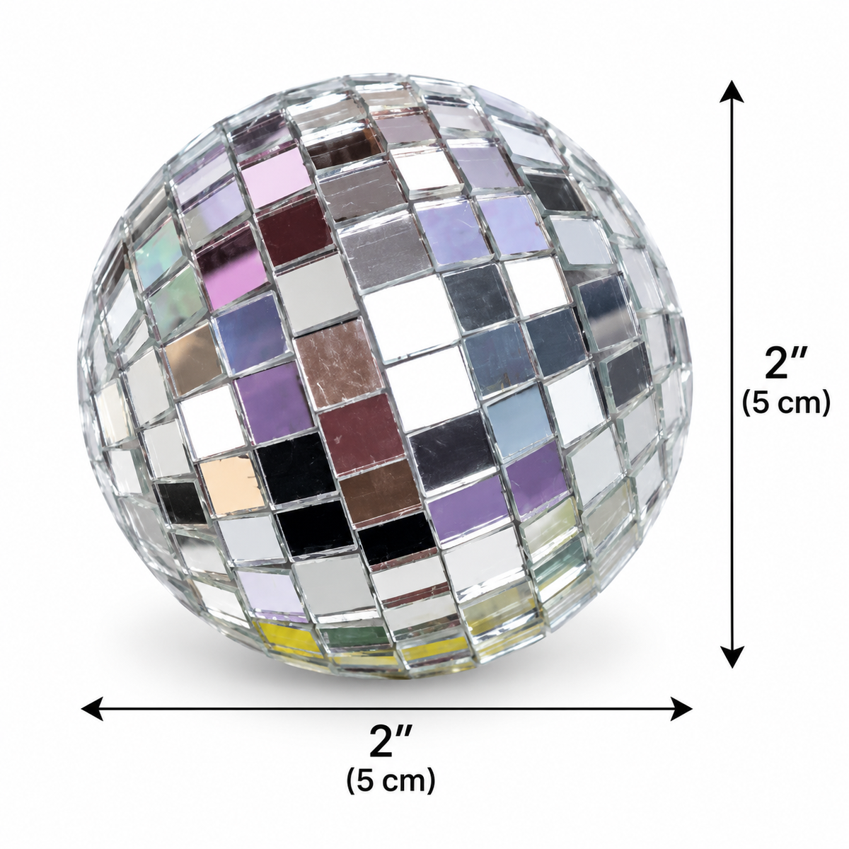 Silver Disco Ball Cake Toppers Set of 6 |