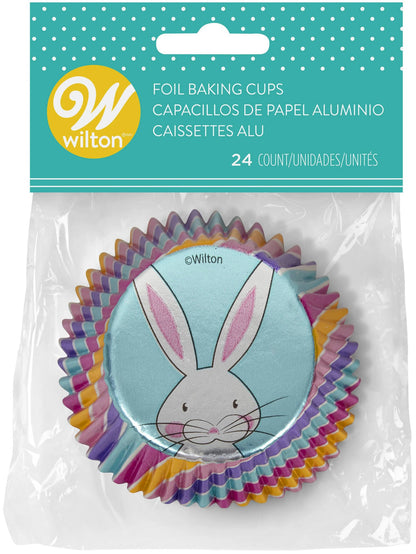 Easter Bunny Standard  Foil Cupcake Liners 24 Count