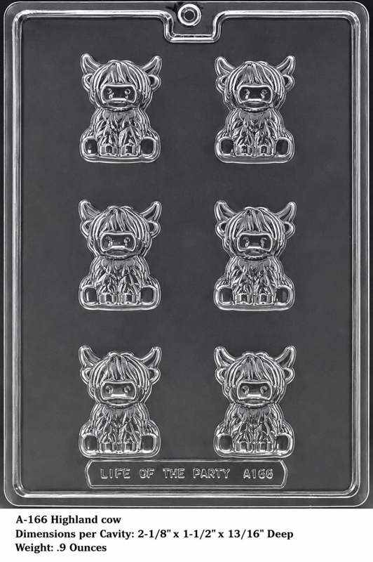 Highland Cow Chocolate Mold | 6-Cavity Cute Farm Animal Candy Mold