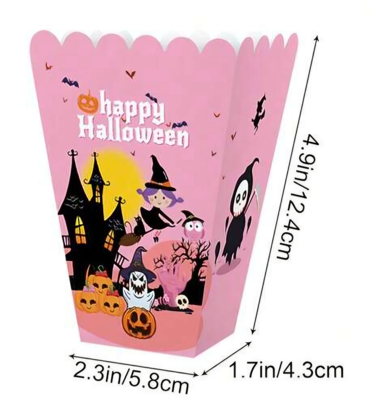 Halloween Pink Popcorn Boxes 4 Count