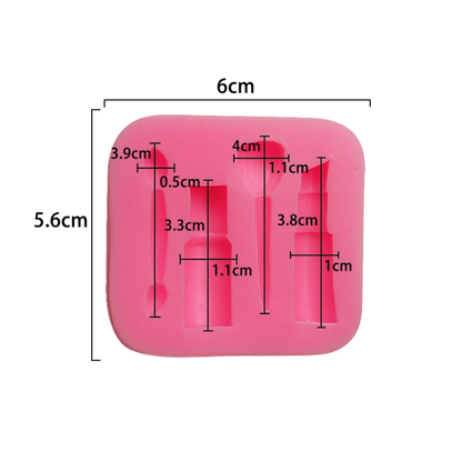 Makeup & Cosmetics Fondant Silicone Mold – 4 Pieces