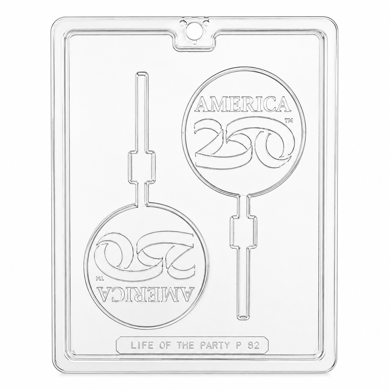 America 250th Anniversary Chocolate Lollipop Mold | Patriotic Candy Mold for July 4 Celebrations