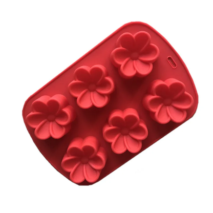 Flower Silicone Chocolate Mold - 6-Cavity