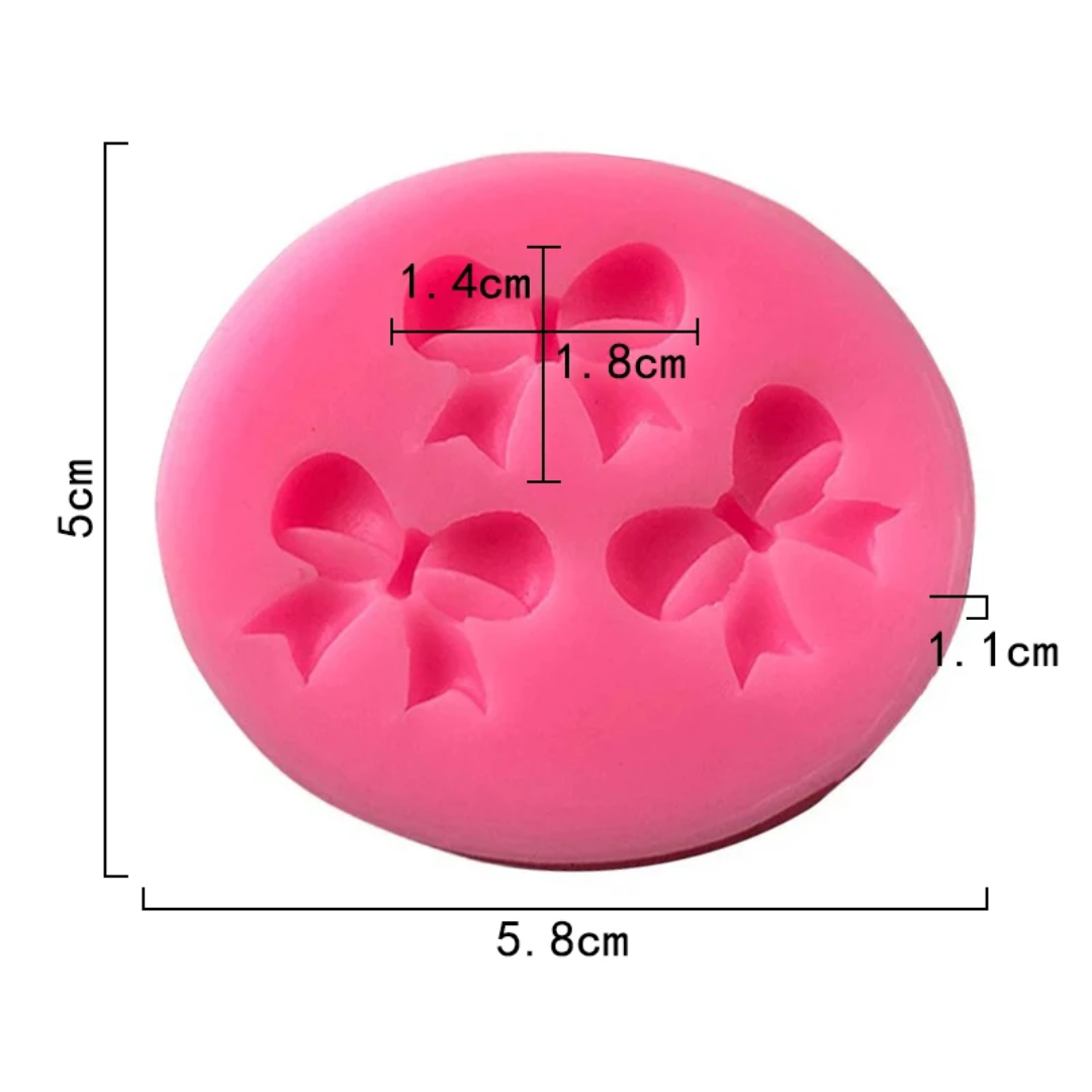3 Bow Styles Fondant & Gum Paste Silicone Mold