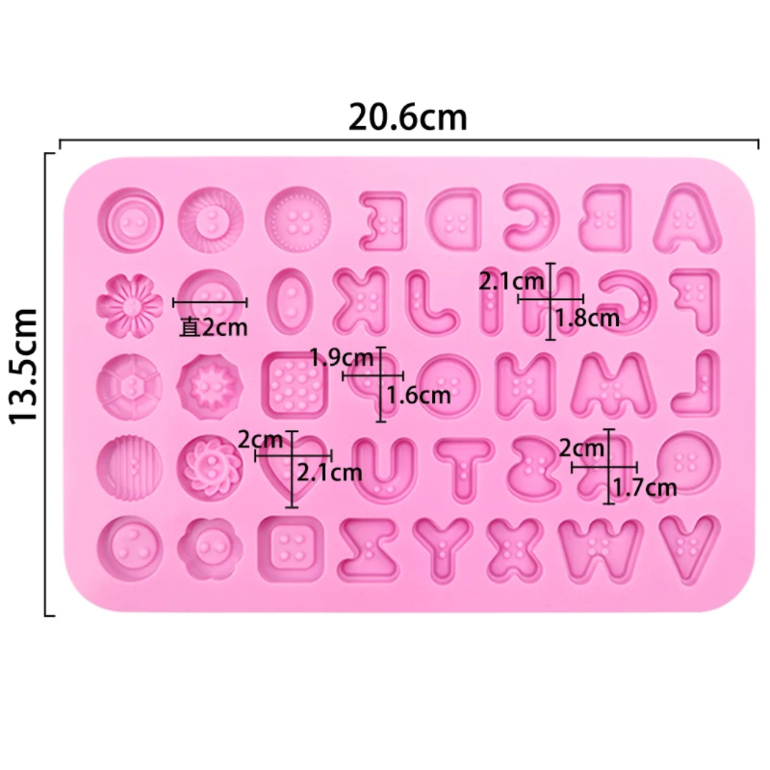 Alphabet & Assorted Shapes Silicone Chocolate Mold