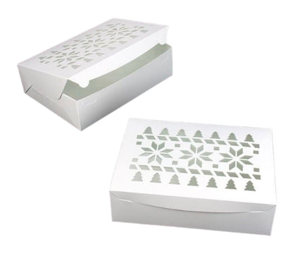 Cake Box 10x14 Window White Christmas