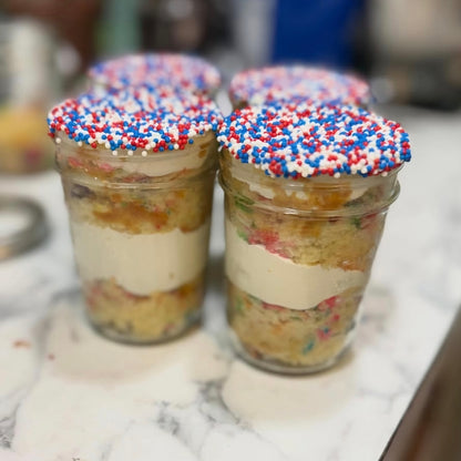 Red White & Blue Nonpareils Dot Cake Sprinkles