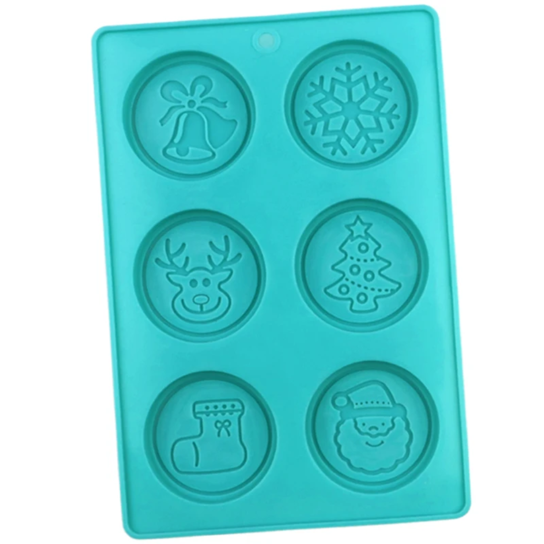 Christmas Coin Silicone Chocolate Mold 6 Cavity