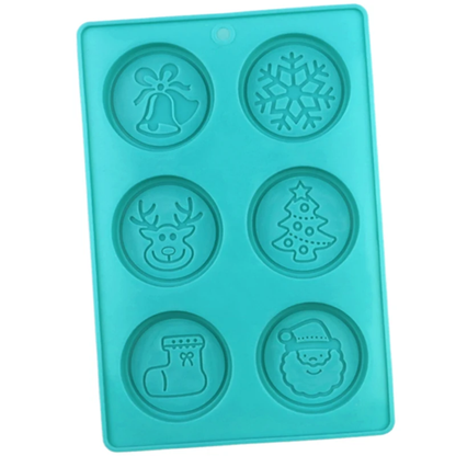 Christmas Coin Silicone Chocolate Mold 6 Cavity