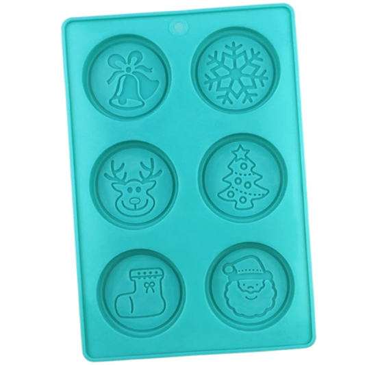 Christmas Coin Silicone Chocolate Mold 6 Cavity