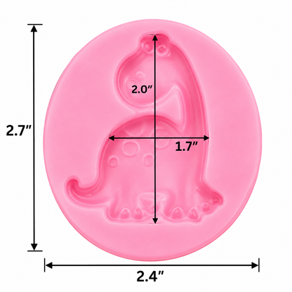 Long Neck Dinosaur Fondant & Gum Paste Silicone Mold