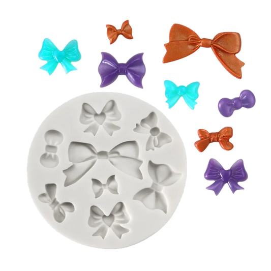 Assorted Bow Fondant & Gum Paste Silicone Mold – 8 Designs