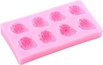 Strawberry Silicone Candy Mold | 8 Cavity Chocolate, Fondant & Gummy Mold