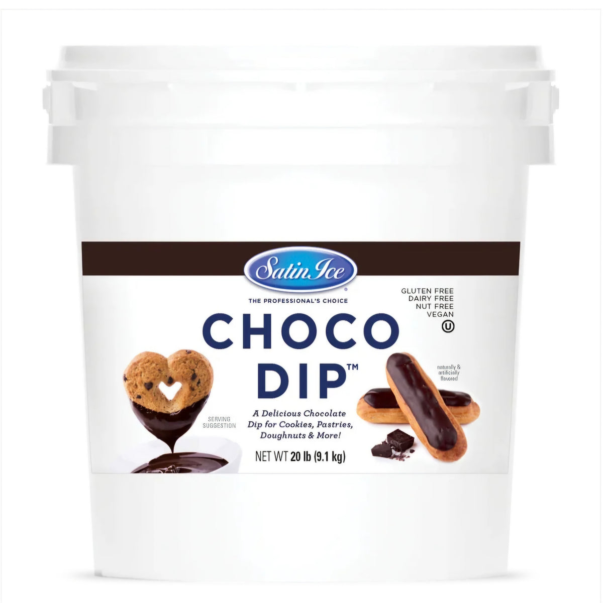 Satin Ice Choco Dip Chocolate Coating – 20 lb Bulk Pail