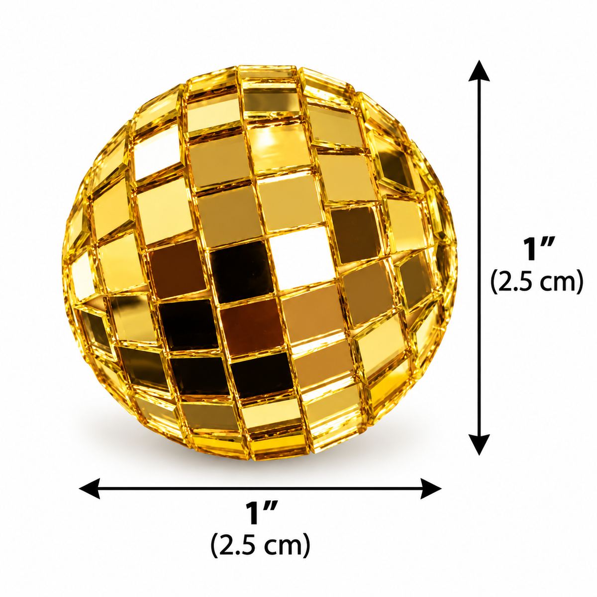 Gold Disco Ball Cake Toppers Set of 6 |