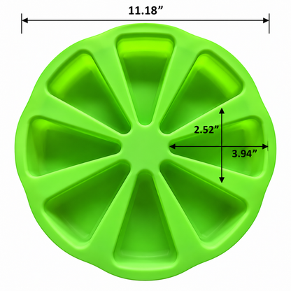 Cake Slice Silicone Baking Mold – 8 Cavity