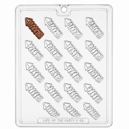 Fireworks Candy & Chocolate Topper Mold | Mini Rocket Candy Decorations Mold