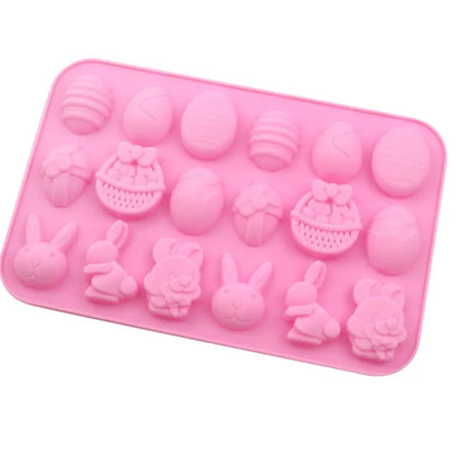 Easter Bunny, Egg & Basket Silicone Candy Mold Chocolate, Fondant & Candy Mold