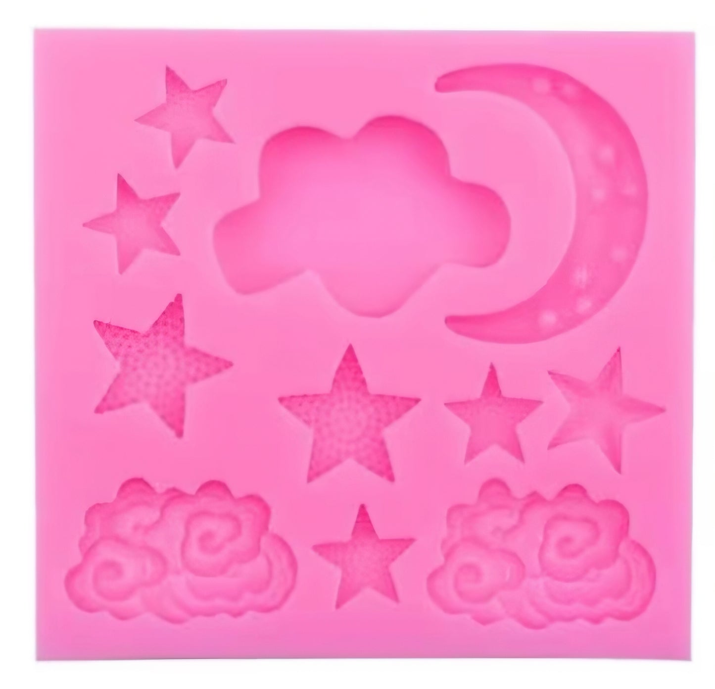 Celestial Moon Stars Clouds Night Sky Silicone Fondant Mold