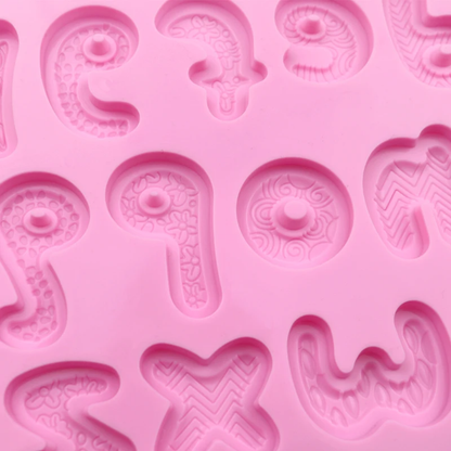 Lowercase Bubble Alphabet Silicone Mold