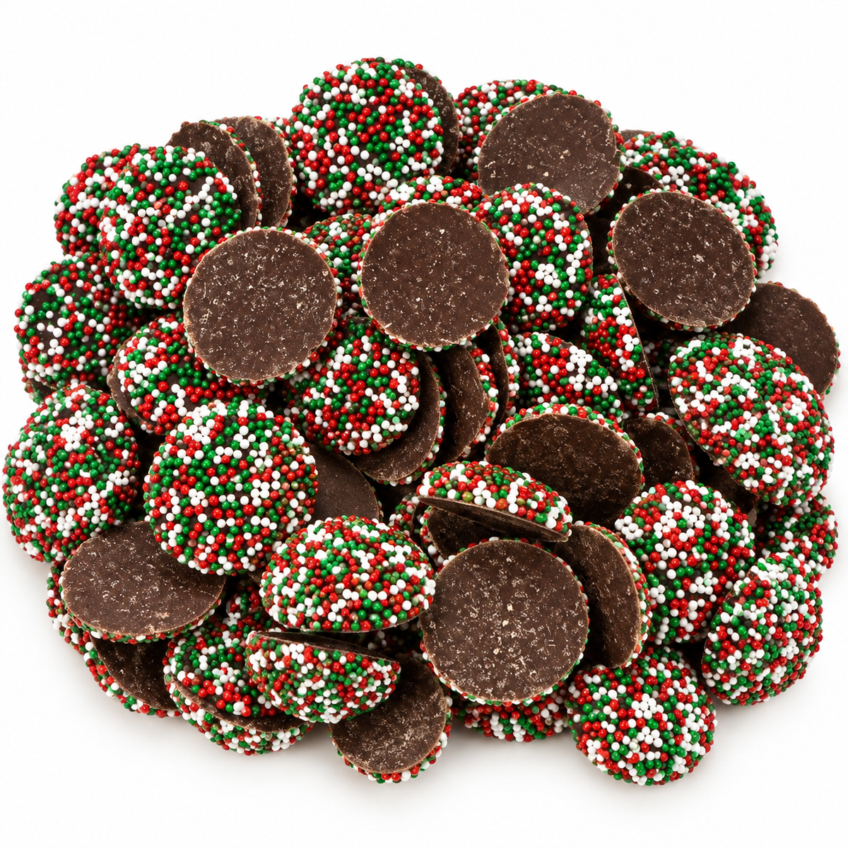 Christmas Chocolate Candy Nonpareils 10 oz