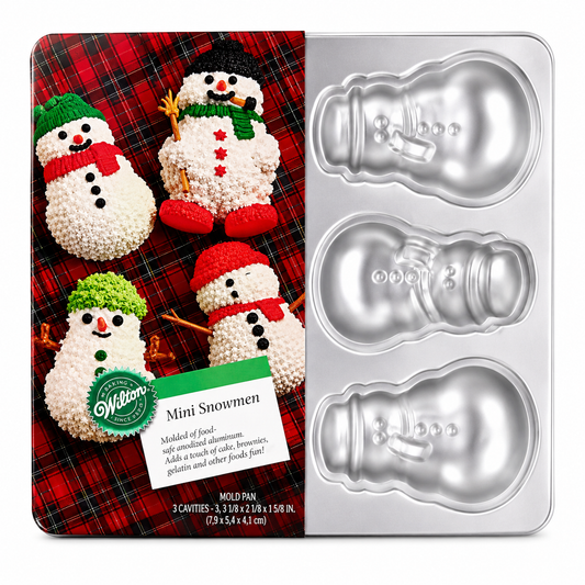 Retired Wilton Mini Snowman Cake Pan 6 Cavity