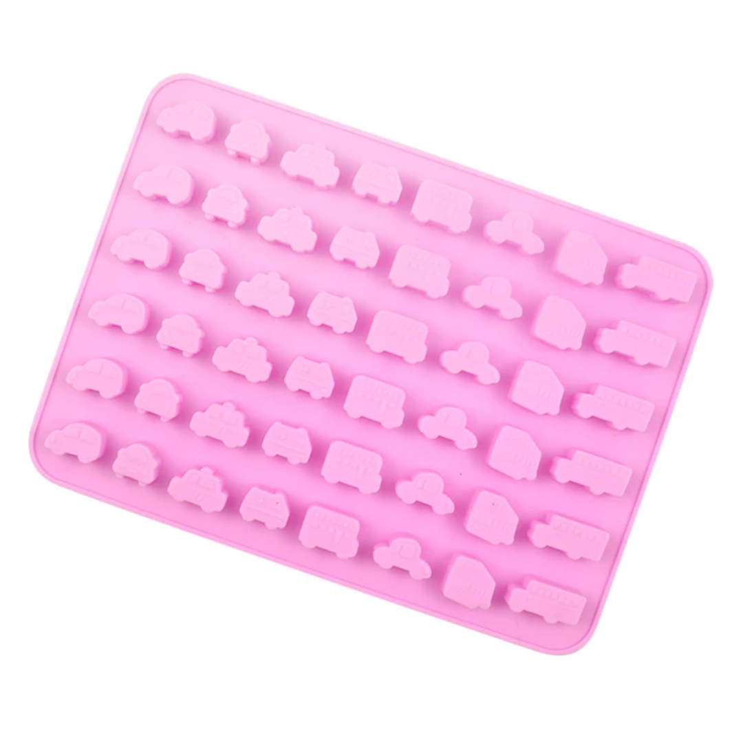 Mini Vehicles Silicone Gummy Mold – 60 Cavity