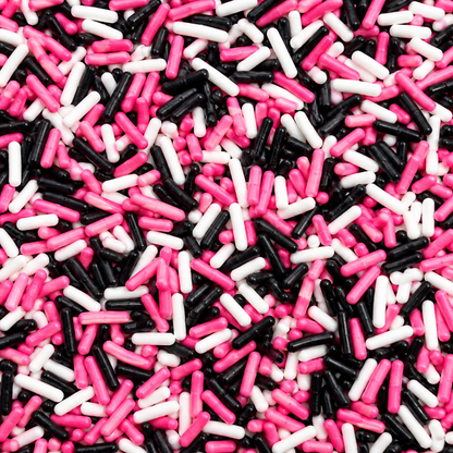 Pink Halloween Sprinkle Mix - Pink Black & White Sprinkle Blend