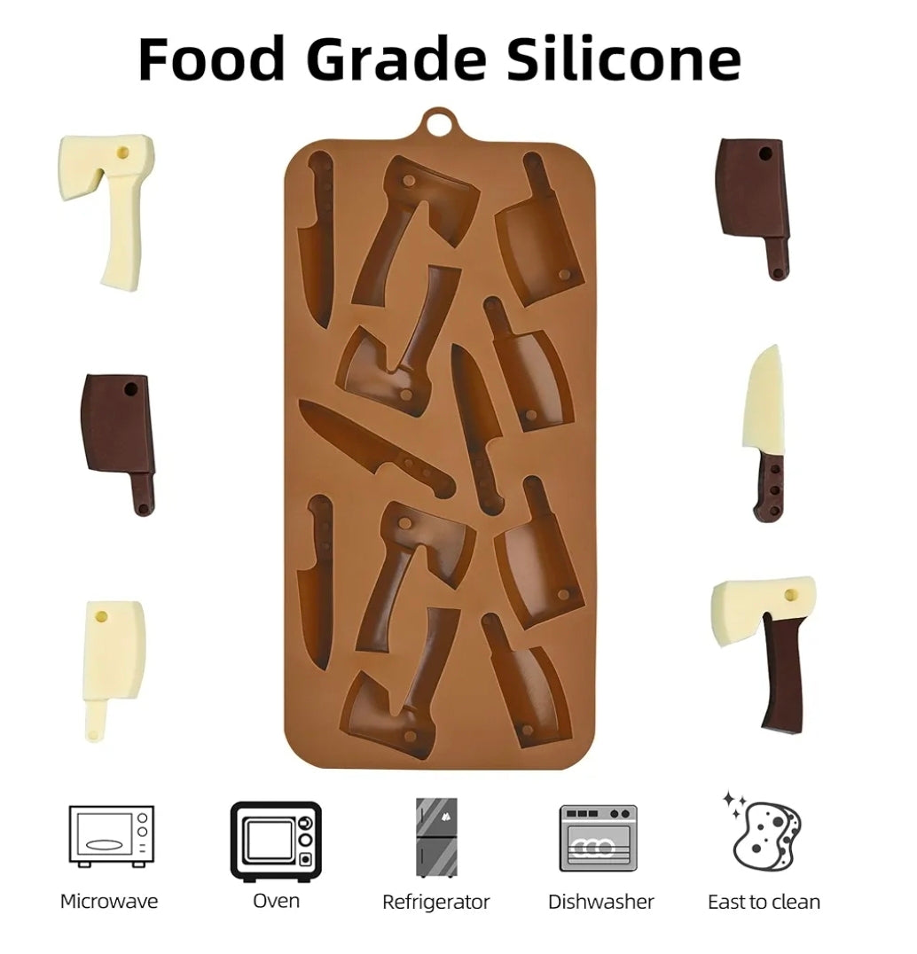 Halloween Knife & Cleaver Chocolate Silicone Mold
