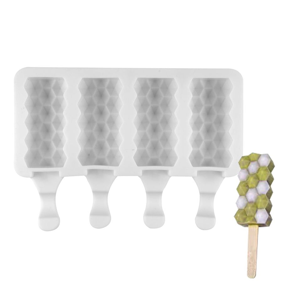 Honeycomb Cakesicle Silicone Mold | 4 Cavity