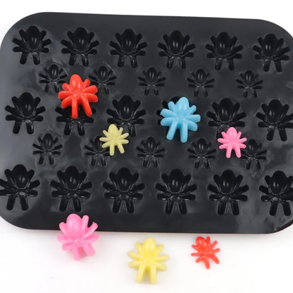 Large & Small Spider Silicone Chocolate & Gummy Mold | 28 Cavity