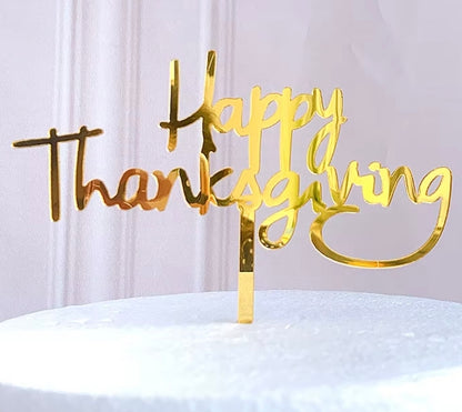 Happy Thanksgiving Cake Topper