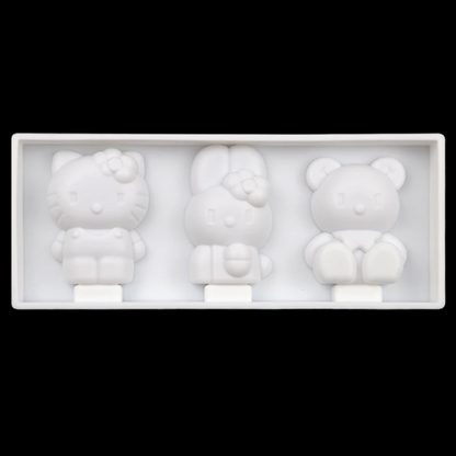 Kawaii Character Lollipop Silicone Mold – 3 Cavity
