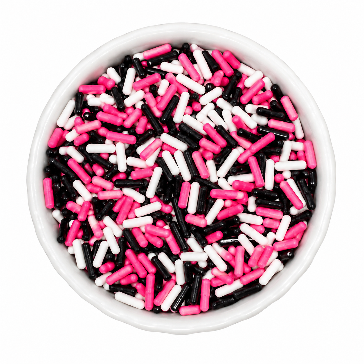 Pink Halloween Sprinkle Mix - Pink Black & White Sprinkle Blend