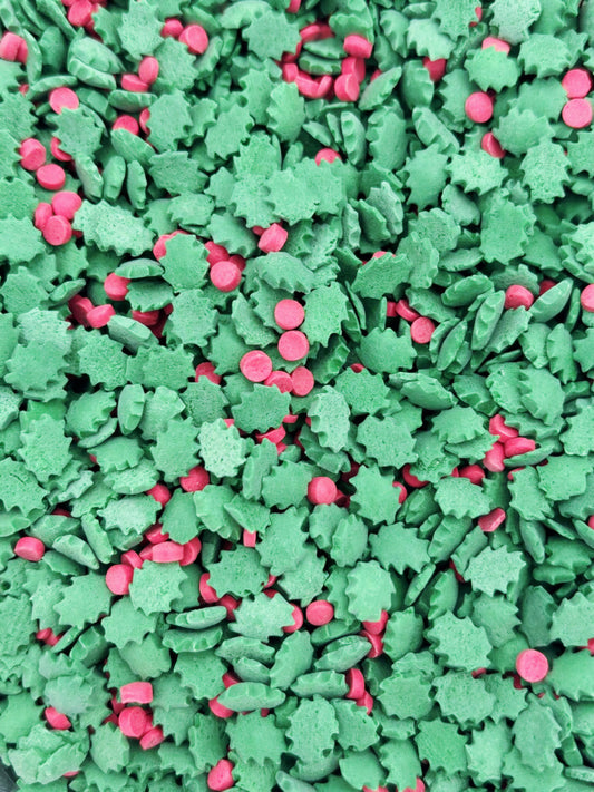 Confetti Christmas Holly & Leaves 6  Oz