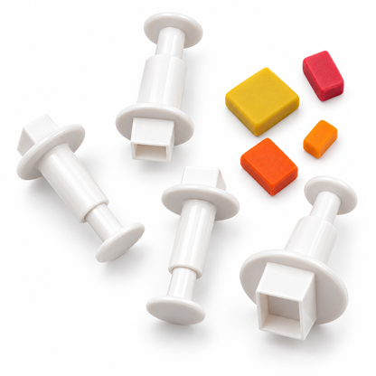 Graduated Rectangle Fondant & Gum Paste Plunger Cutters - 4 Piece Set