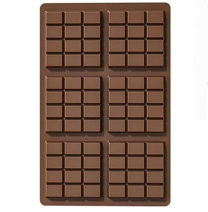 Silicone Candy Bar Mold for 6 Bars - 12 Segments Ea