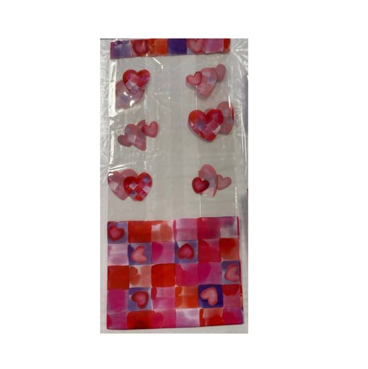 Cello Bags Valentines Bags 12x5  15 Count