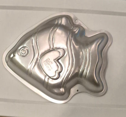 Wilton Tropical Fish Cake Pan 2006 Aluminum New w/ Insert Clown fish Vintage