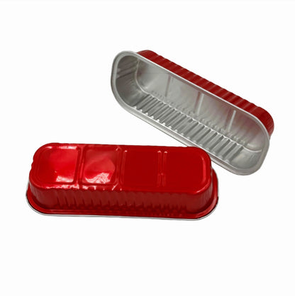 Disposable Mini Loaf Pans With Lids Red 5 Count
