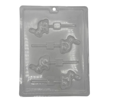 Traditional Easter Bunny Lollipop Mold – 4 Cavity Chocolate & Candy Mold
