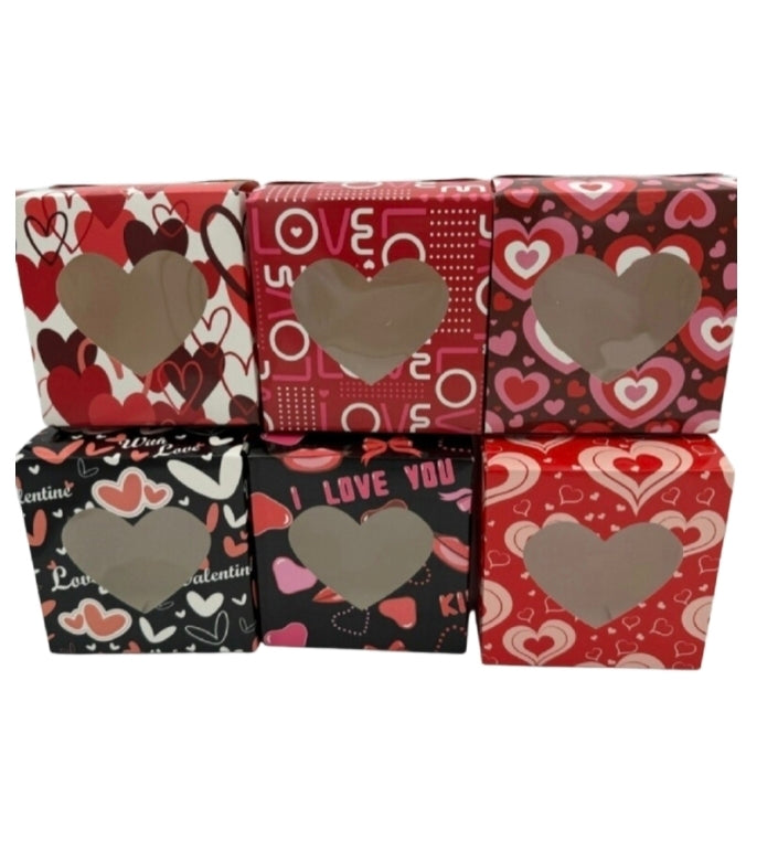 Valentine Heart Window Treat Boxes - 6 Assorted Styles