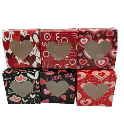 Valentine Heart Window Treat Boxes - 6 Assorted Styles