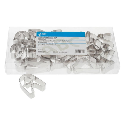 Ateco Stainless Steel Alphabet Cookie Cutter Set, 26 Piece, 3 Inch Letter Cutters