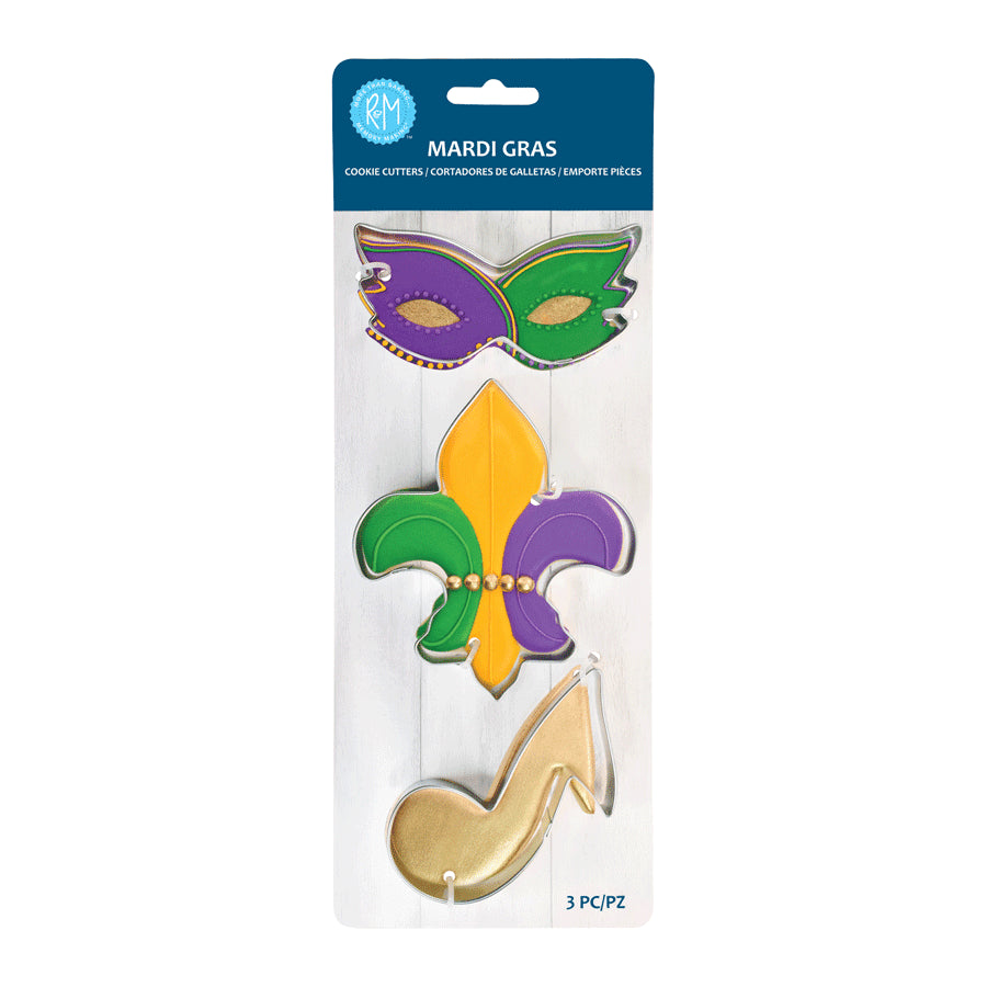 Mardi Gras Cookie Cutter 3pc Set