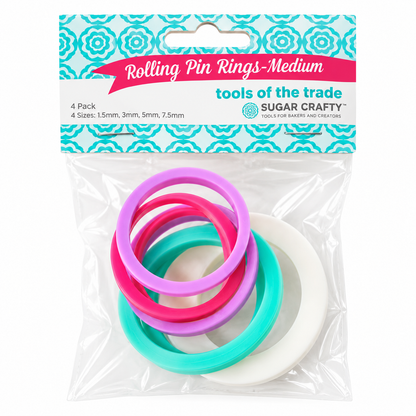 Rolling Pin Thickness Rings – 4 Piece Medium Set