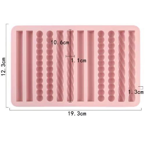 Rope and Licorice Mold 12 Cavity