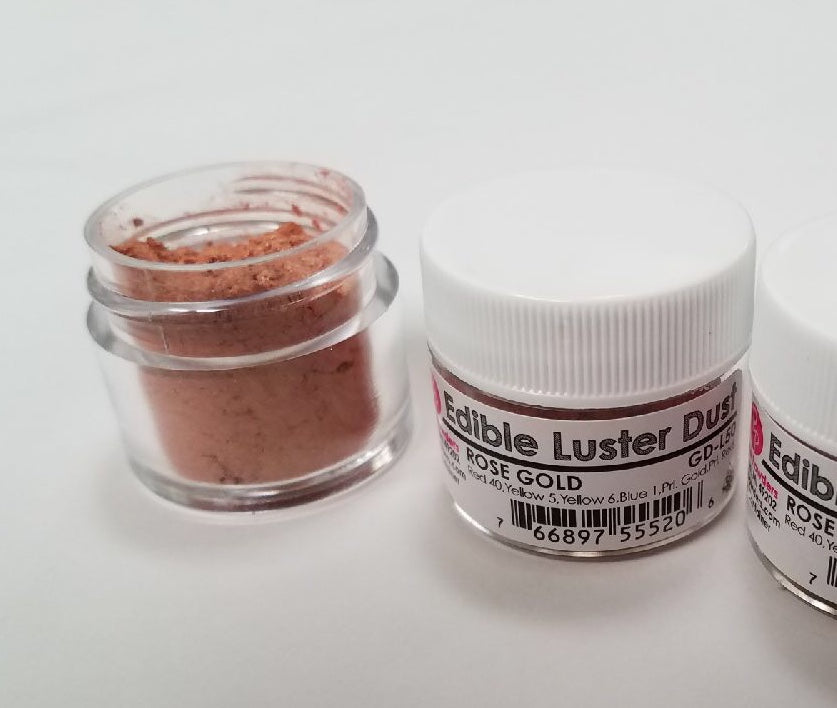 Edible Luster Dust Rose Gold .25 Oz